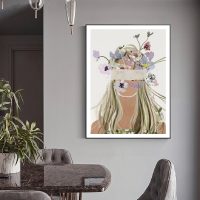 Wall Art - Botanical Abstract Face - Canvas Prints-Poster Prints - Image 2