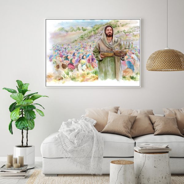 Wall Art - Miracle Of 5 Loaves And 2 Fishes - Canvas Prints-Poster Prints