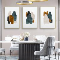 Wall Art  - Green and Rust - 3 Sets - Poster Prints -Canvas Prints