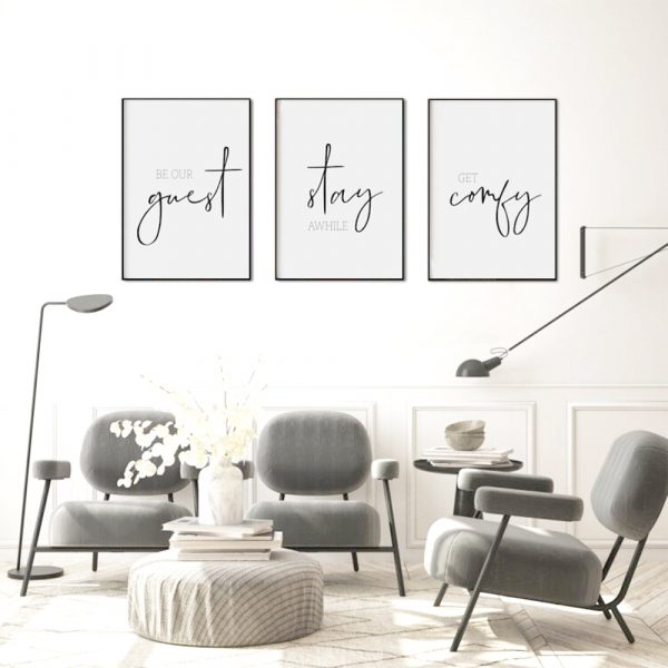 Wall Art  - Guest Room 3 Sets - Poster Prints -Canvas Prints - Image 3