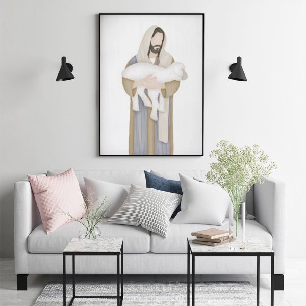 Wall Art - He Leaves The Ninety And Nine - Canvas Prints-Poster Prints - Image 2