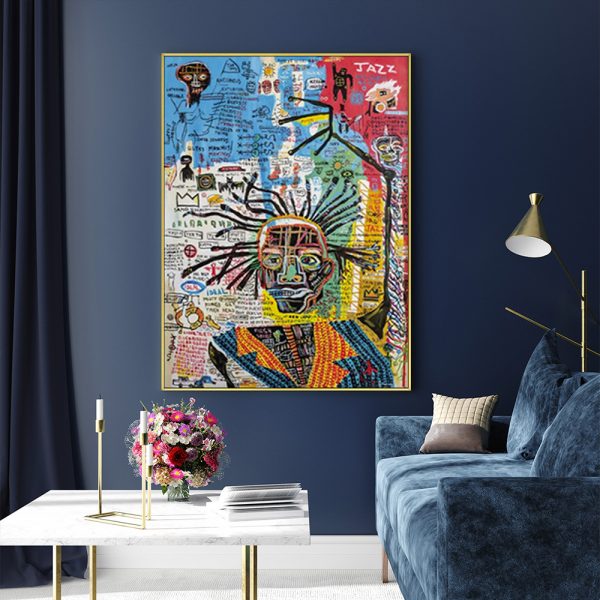 Wall Art - Jazz By Michel Basquiat - Canvas Prints-Poster Prints