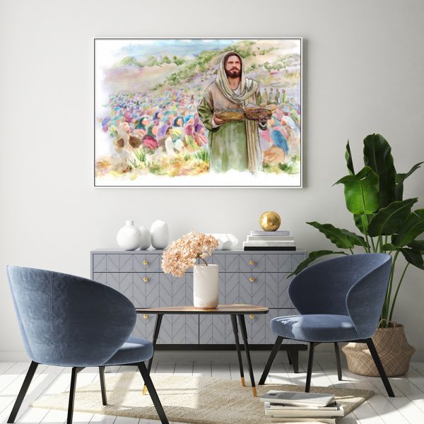 Wall Art - Miracle Of 5 Loaves And 2 Fishes - Canvas Prints-Poster Prints - Image 3
