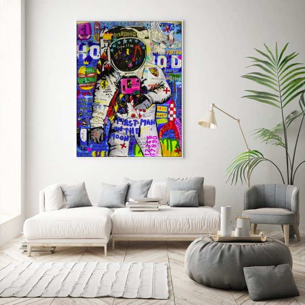 Wall Art - Astronaut By Mr Brainwash - Canvas Prints-Poster Prints - Image 2