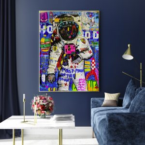 Wall Art - Astronaut By Mr Brainwash - Canvas Prints-Poster Prints