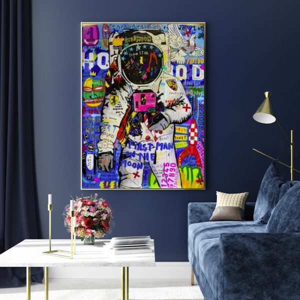 Wall Art - Astronaut By Mr Brainwash - Canvas Prints-Poster Prints