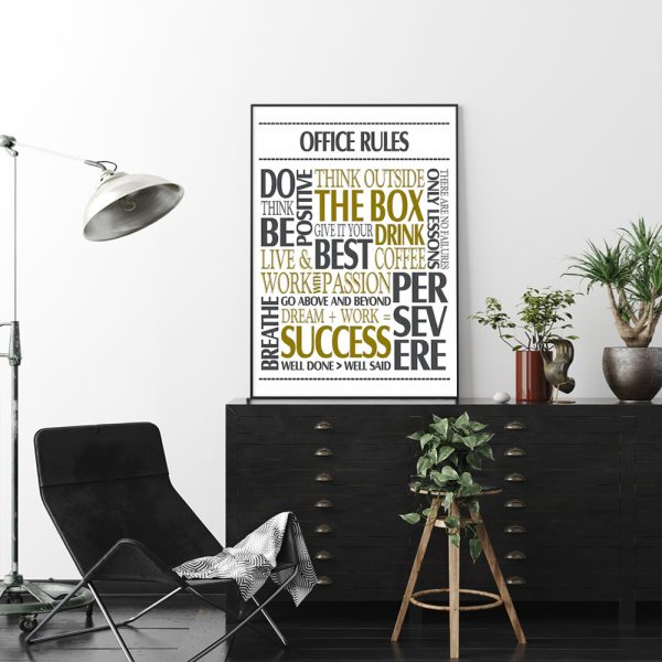 Wall Art - Office Rules - Canvas Prints-Poster Prints - Image 2