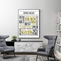 Wall Art - Office Rules - Canvas Prints-Poster Prints - Image 3