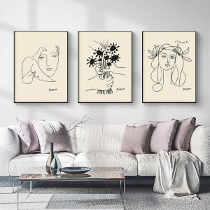 Wall Art  - Picasso Sketches 3 Sets - Poster Prints -Canvas Prints
