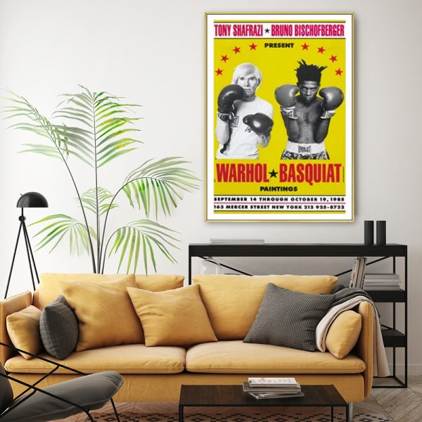 Wall Art - Warhol Basquiat Boxing - Canvas Prints-Poster Prints