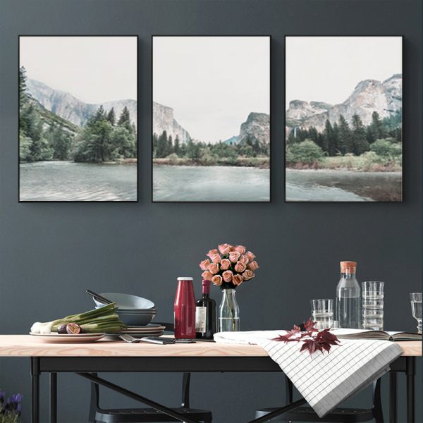 Wall Art  - Yosemite Valley National Park 3 Sets - Poster Prints -Canvas Prints