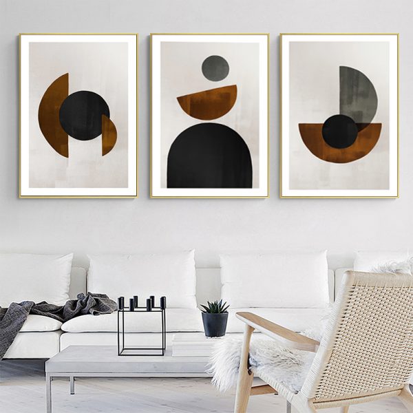 Wall Art  - Abstract Circle 3 Sets - Poster Prints -Canvas Prints - Image 3