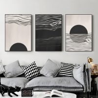 Wall Art  - Black And White Wave 3 Sets - Poster Prints -Canvas Prints - Image 3