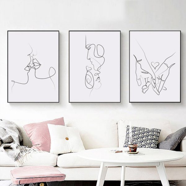Wall Art  - Couples 3 Sets - Poster Prints -Canvas Prints - Image 2
