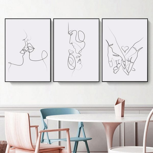 Wall Art  - Couples 3 Sets - Poster Prints -Canvas Prints - Image 3