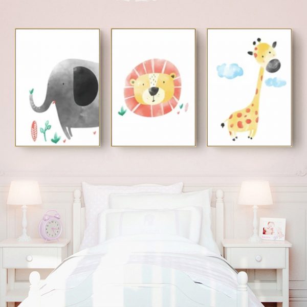 Wall Art  - Nursery Safari 3 Sets - Poster Prints -Canvas Prints - Image 2