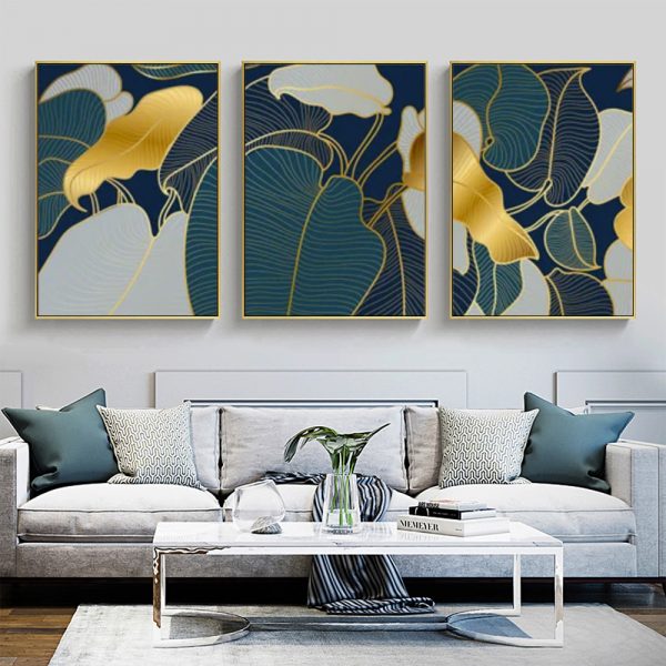 Wall Art  - Abstract Monstera 3 Sets - Poster Prints -Canvas Prints