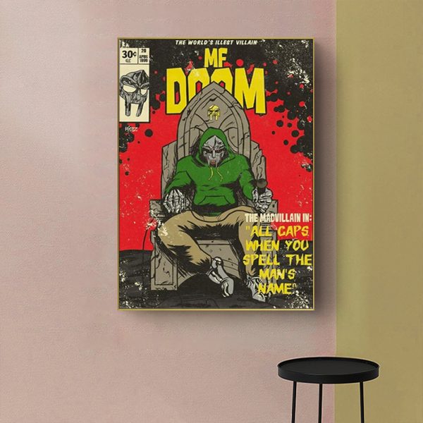 Wall Art - MF DOOM Music - Canvas Prints-Poster Prints - Image 2