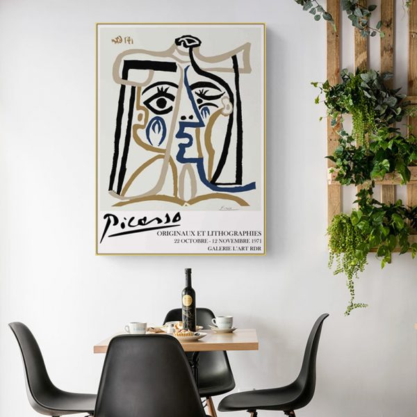 Wall Art - Picasso Abstract Face - Canvas Prints-Poster Prints - Image 2