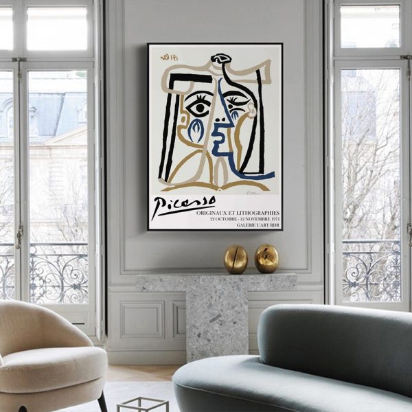 Wall Art - Picasso Abstract Face - Canvas Prints-Poster Prints - Image 3