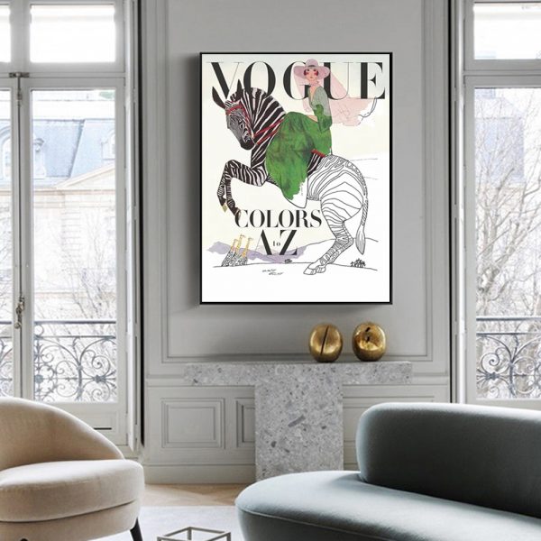 Wall Art - Vogue Lady - Canvas Prints-Poster Prints - Image 3