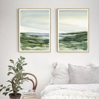 Wall art - Watercolor landscape (2 sets)- Canvas Prints- Poster Prints - Image 2