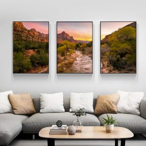 Wall Art  - Zion National Park 3 Sets - Poster Prints -Canvas Prints