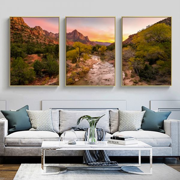 Wall Art  - Zion National Park 3 Sets - Poster Prints -Canvas Prints - Image 2