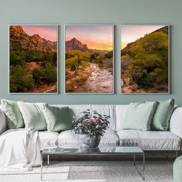 Wall Art  - Zion National Park 3 Sets - Poster Prints -Canvas Prints - Image 3