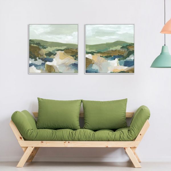 Wall Art - Abstract Landscape (2 sets)- Canvas Prints-Poster Prints - Image 2