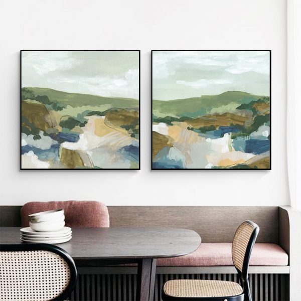 Wall Art - Abstract Landscape (2 sets)- Canvas Prints-Poster Prints - Image 3