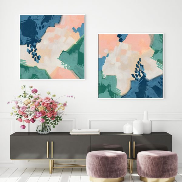 Wall Art - Abstract Pixel (2 sets)- Canvas Prints-Poster Prints