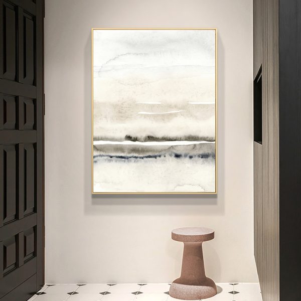 Wall Art - Abstract Beige And Grey I - Canvas Prints-Poster Prints