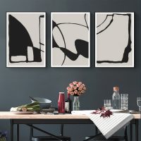 Wall Art  - Black Beige 3 Sets - Poster Prints -Canvas Prints - Image 3