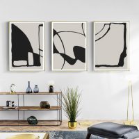 Wall Art  - Black Beige 3 Sets - Poster Prints -Canvas Prints