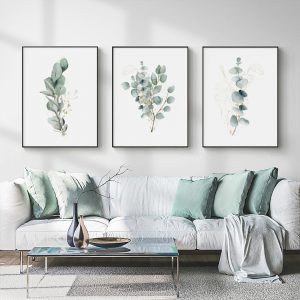Wall Art  - Eucalyptus Plant 3 Sets - Poster Prints -Canvas Prints