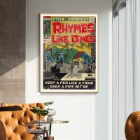 Wall Art - MF Doom Rhymes Like Dimes - Canvas Prints-Poster Prints