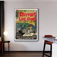 Wall Art - MF Doom Rhymes Like Dimes - Canvas Prints-Poster Prints - Image 2