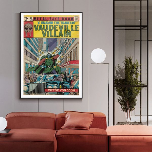 Wall Art - MF Doom Vaudeville Villain - Canvas Prints-Poster Prints - Image 3