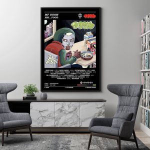 Wall Art - Mf Doom Food Album Black - Canvas Prints-Poster Prints