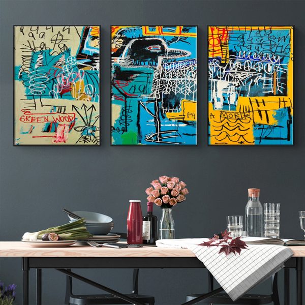 Wall Art  - Michel Basquiat Bird 3 Sets - Poster Prints -Canvas Prints