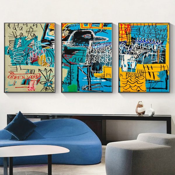 Wall Art  - Michel Basquiat Bird 3 Sets - Poster Prints -Canvas Prints - Image 2