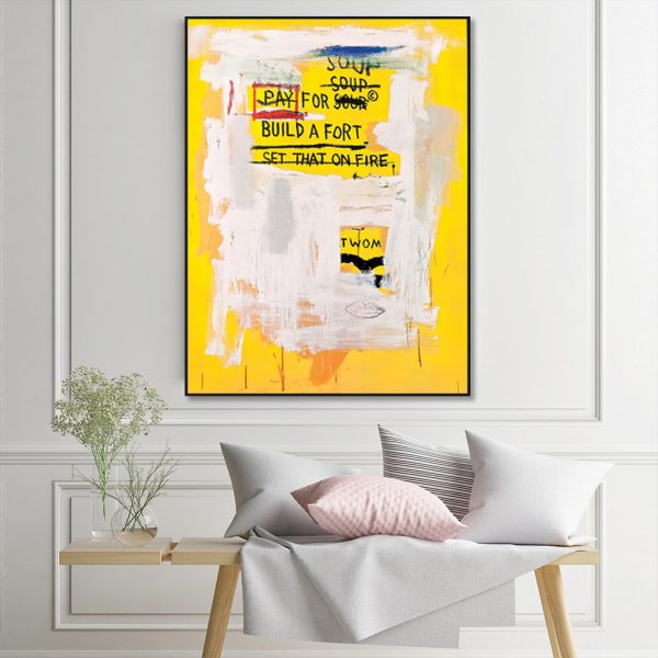 Wall Art - Pay For Soup - Basquiat Art - Canvas Prints-Poster Prints - Image 2