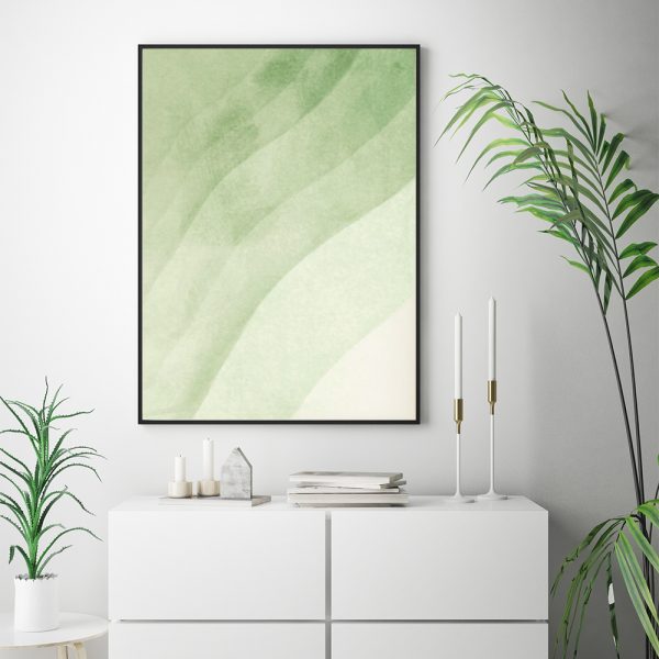 Wall Art - Abstract Green Wall Art  - Canvas Prints-Poster Prints - Image 2