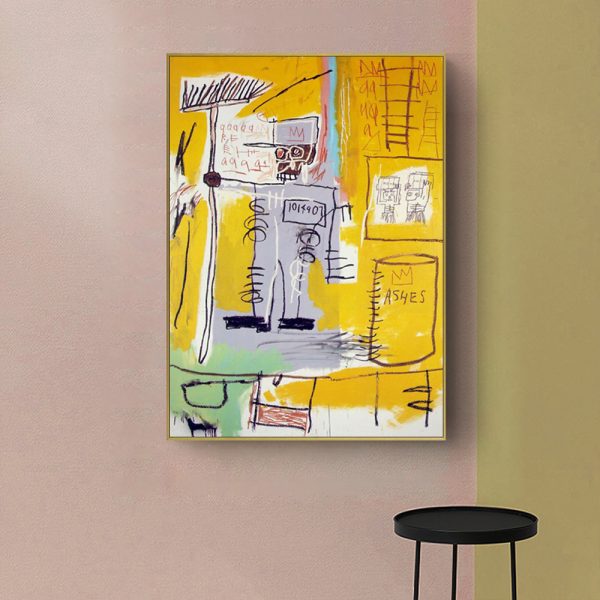 Wall Art - Ashes By Jean-Michel Basquiat - Canvas Prints-Poster Prints - Image 2