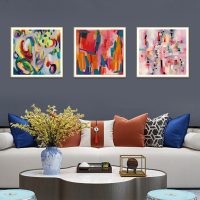 Wall Art - Colorful Abstract 3 Sets - Canvas Prints - Poster Prints - Image 2