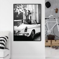 Wall Art - High Heels in Classic Car - Canvas Prints-Poster Prints - Image 3