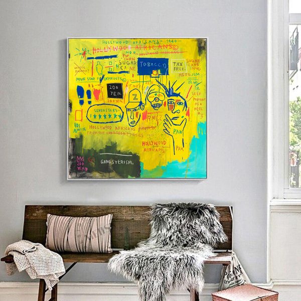 Wall Art - Hollywood Africans By Basquiat - Canvas Prints-Poster Prints