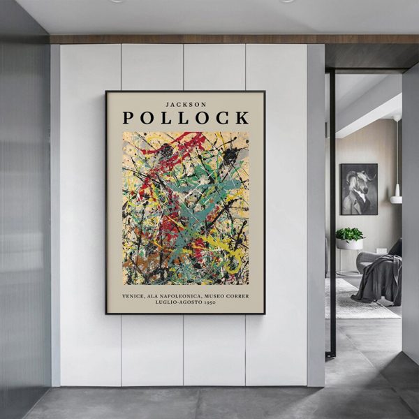 Wall Art - Jackson Pollock Exhibition I  - Canvas Prints-Poster Prints - Image 2