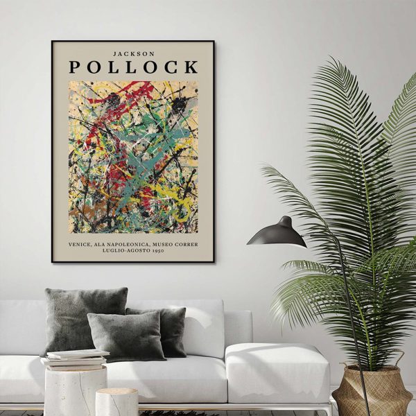 Wall Art - Jackson Pollock Exhibition I  - Canvas Prints-Poster Prints